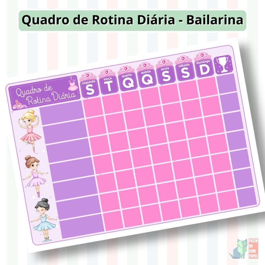 Quadro de Rotina Diária - Bailarina — imagem 3