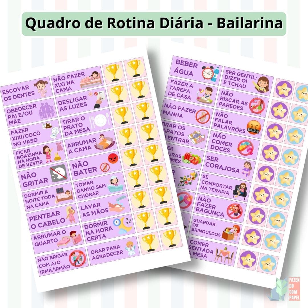 Quadro de Rotina Diária - Bailarina — imagem 4