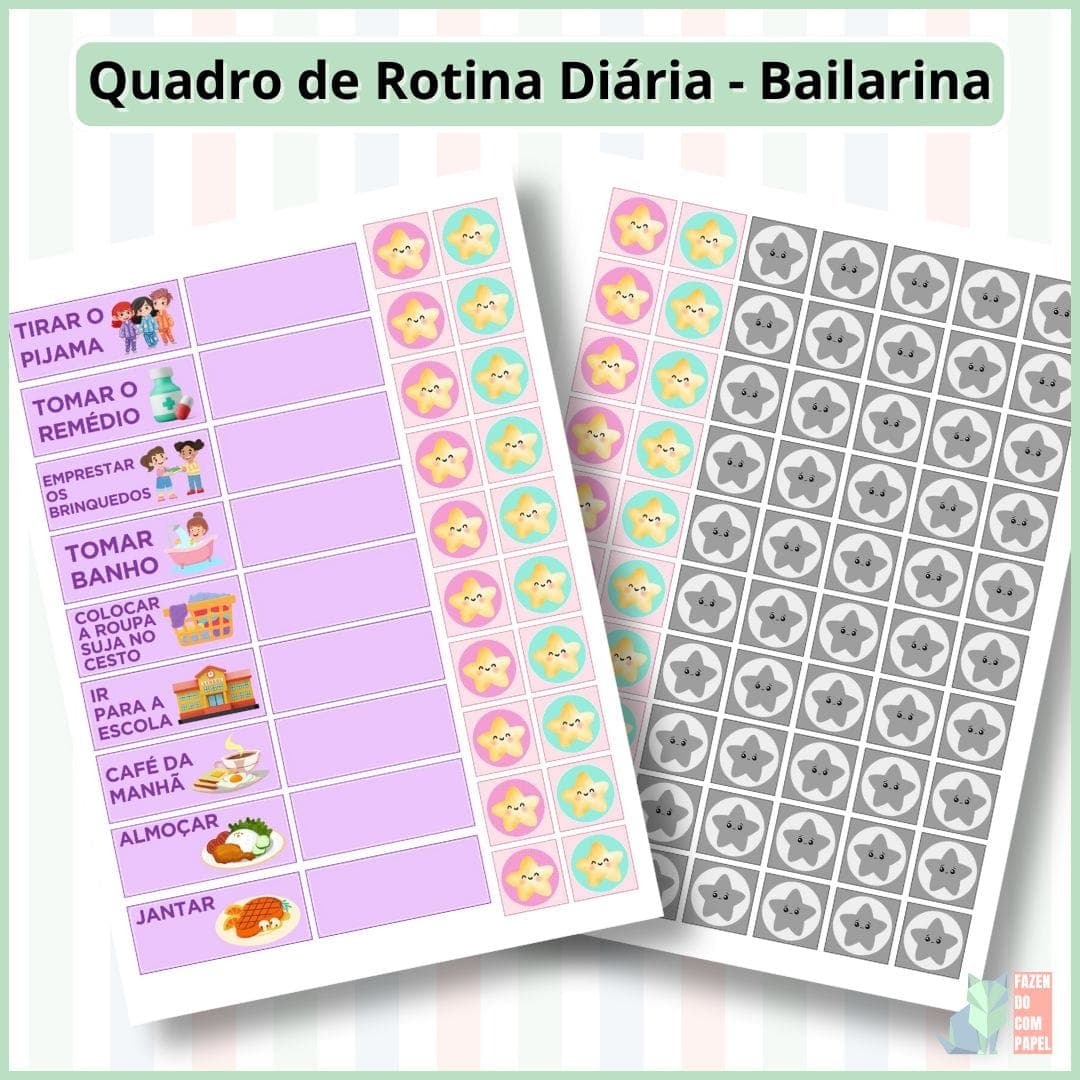 Quadro de Rotina Diária - Bailarina — imagem 5