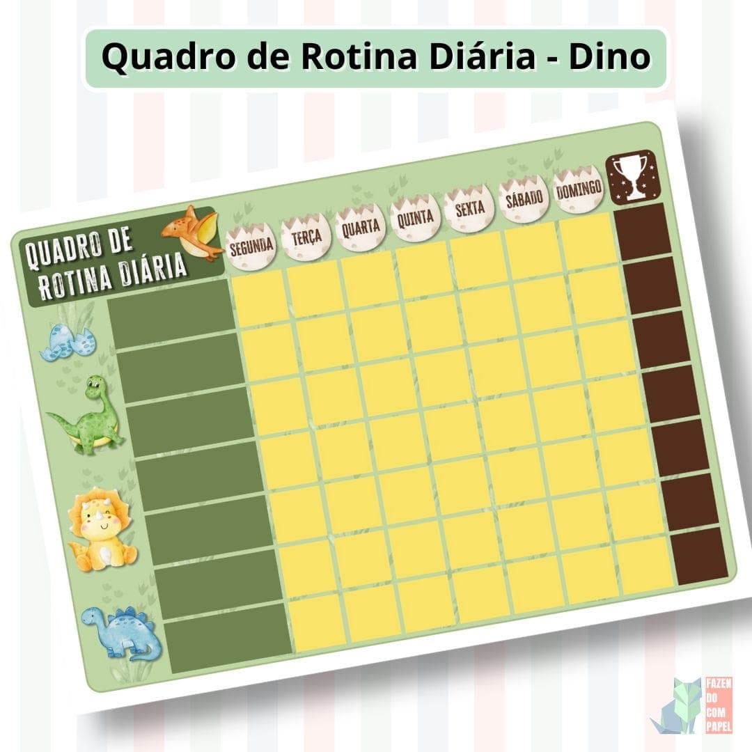 Quadro da Rotina Diária - Dino — imagem 3