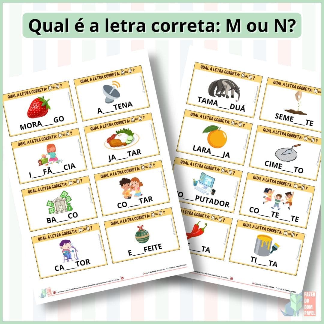 Qual é a letra correta: M ou N? — imagem 3