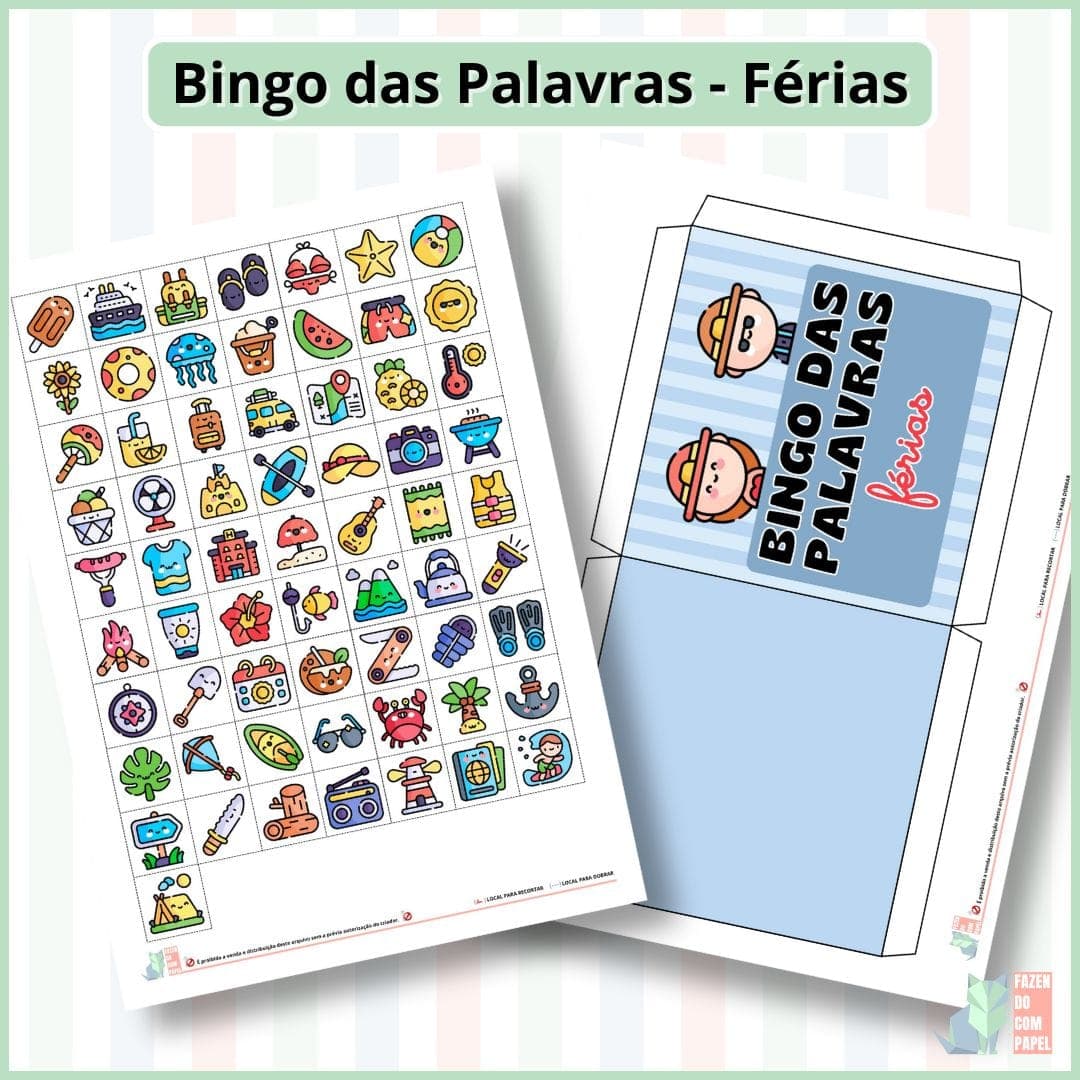 Bingo das Palavras - Férias — imagem 4