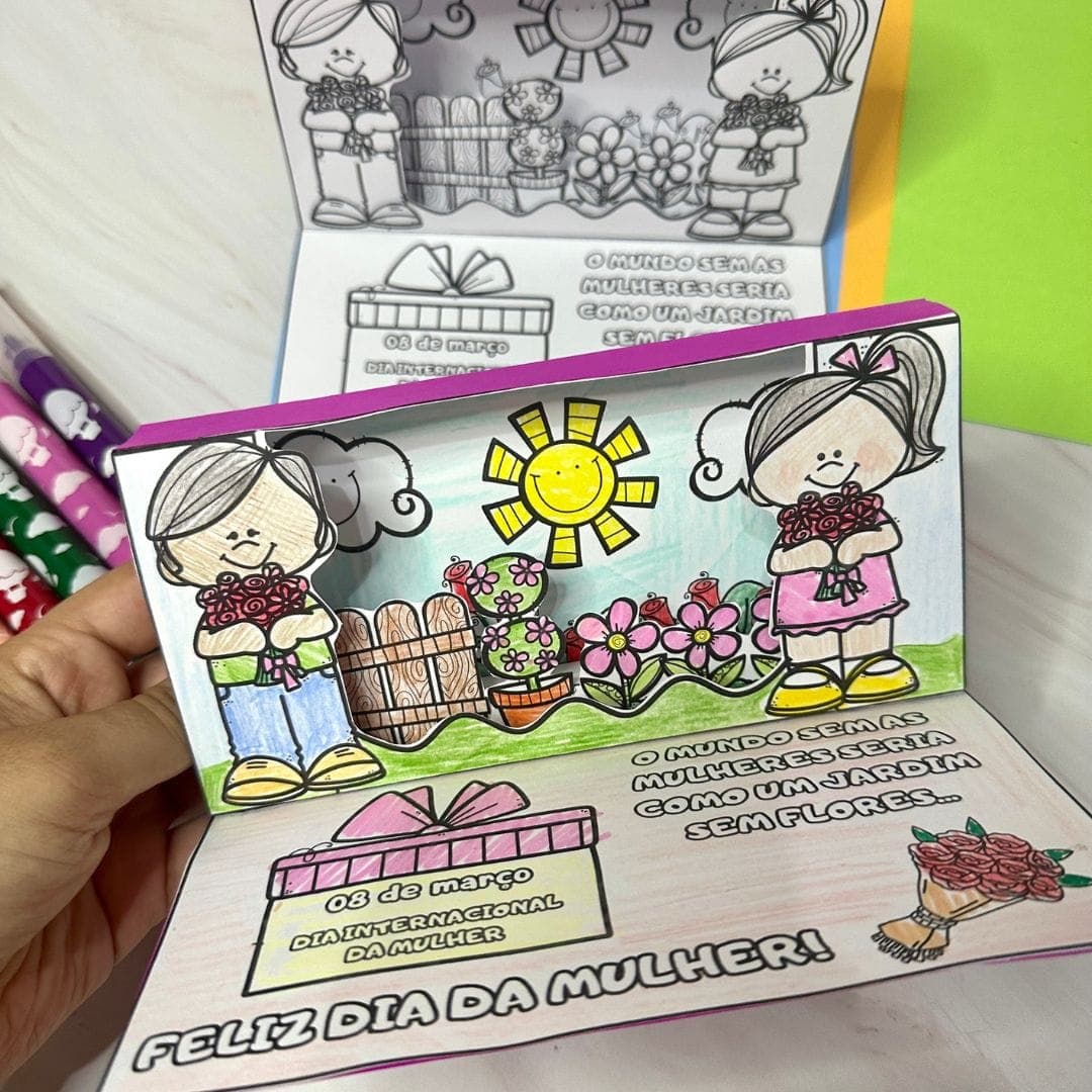 Cartão Jardim 3D Dia da Mulher — imagem 3