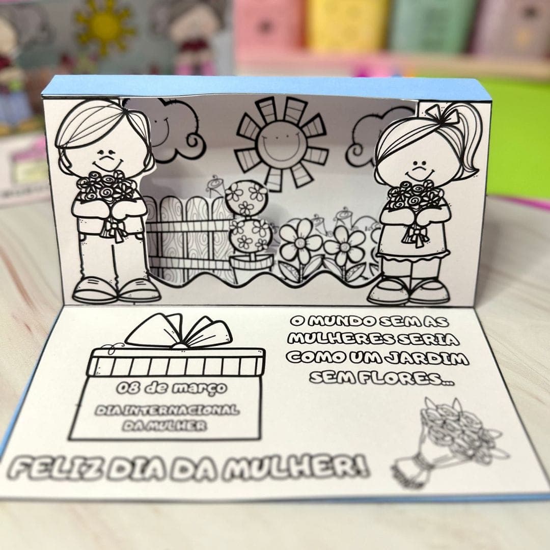 Cartão Jardim 3D Dia da Mulher — imagem 4