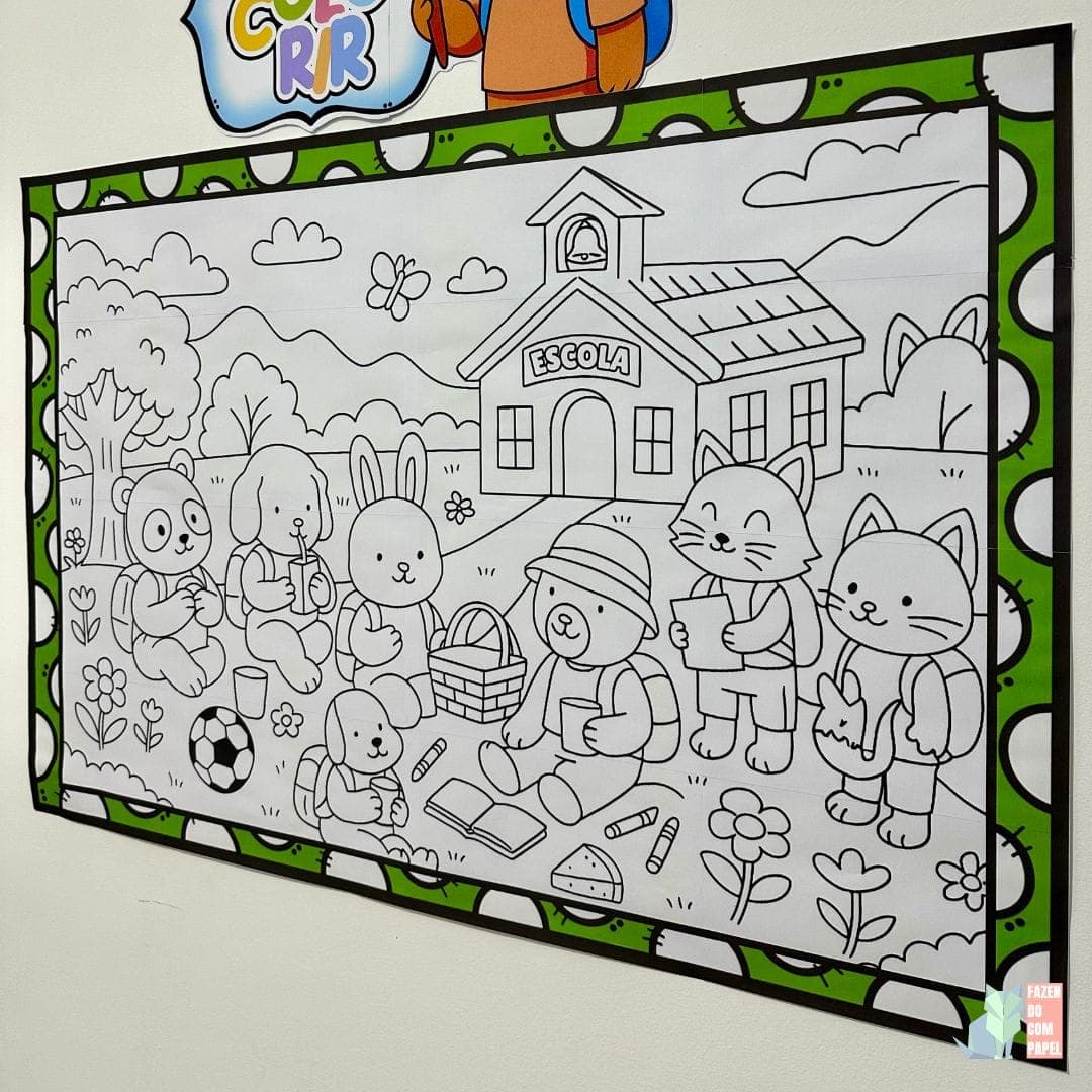 Painel para Colorir Volta às Aulas — imagem 2