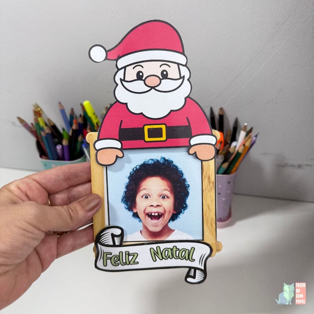 Porta Retrato Natalino com Palitos — imagem 3