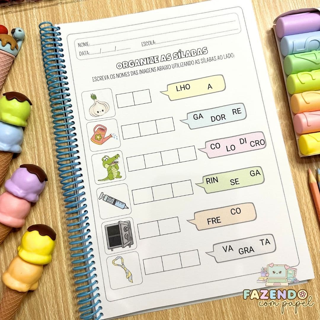 Organize as Sílabas - Sílabas Complexas — imagem 2