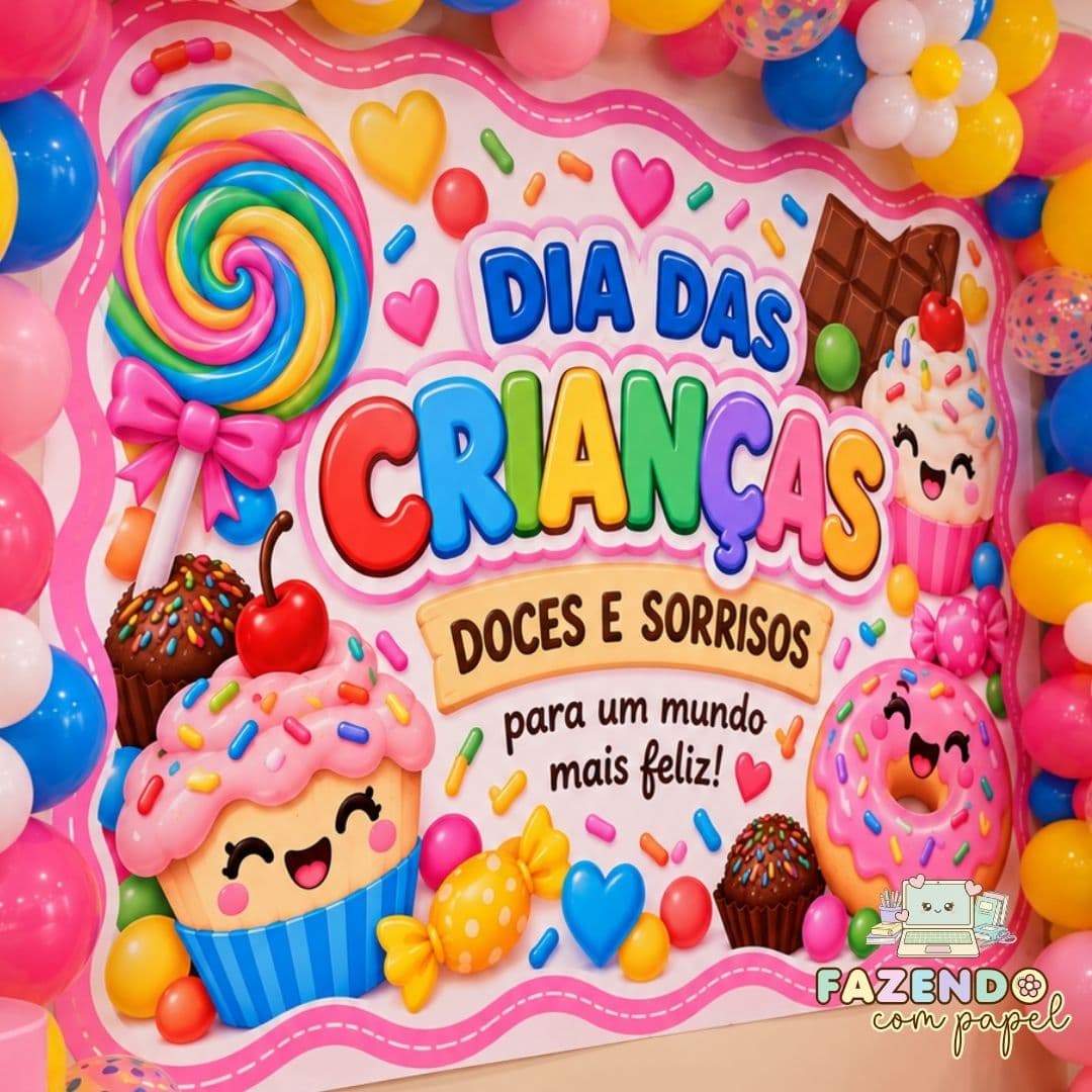Kit com 5 Painéis Dia das Crianças — imagem 4