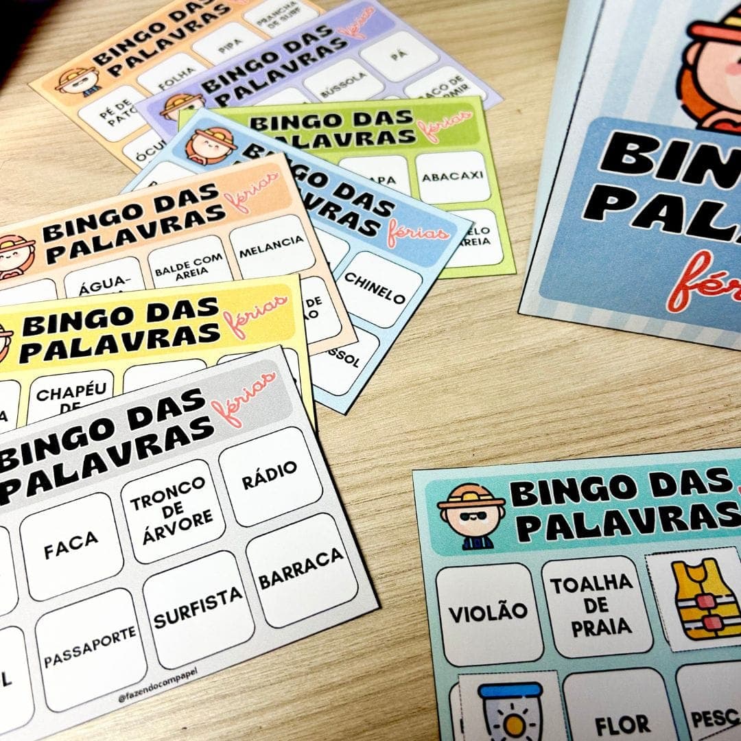 Bingo das Palavras - Férias — imagem 5