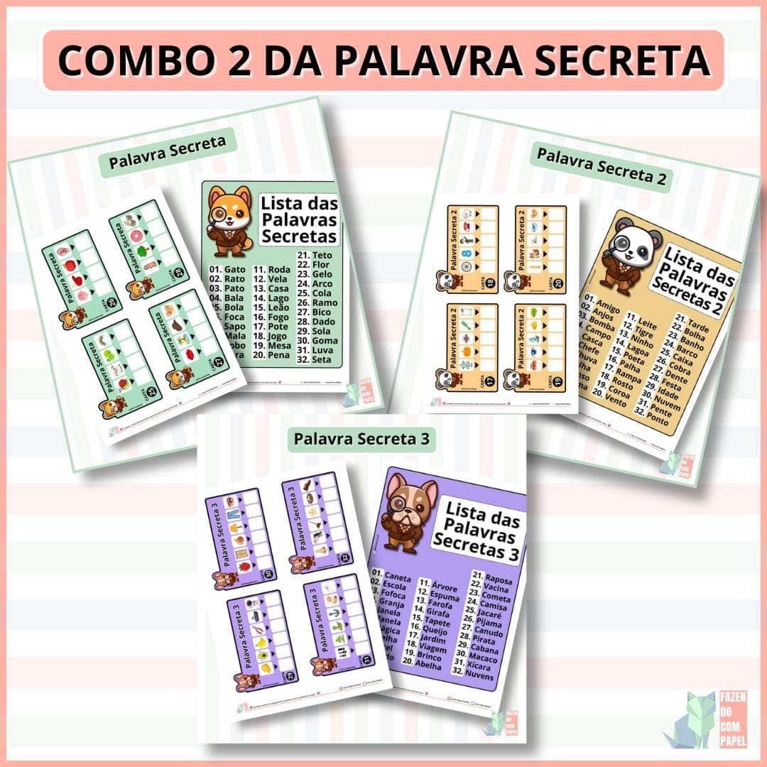 Capa do material Combo 2 da Palavra Secreta