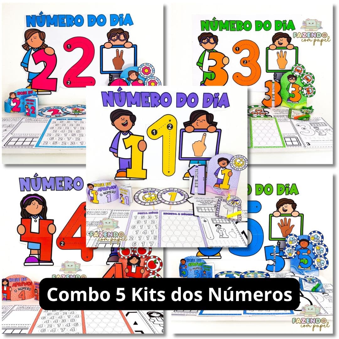 Capa do material Combo 5 Kits dos Números (1 a 5)